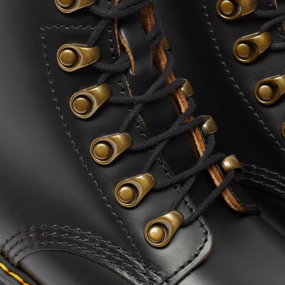Dr. Martens Women's Leona Vintage Smooth Leather Heeled Boot - Picture 3 of 15